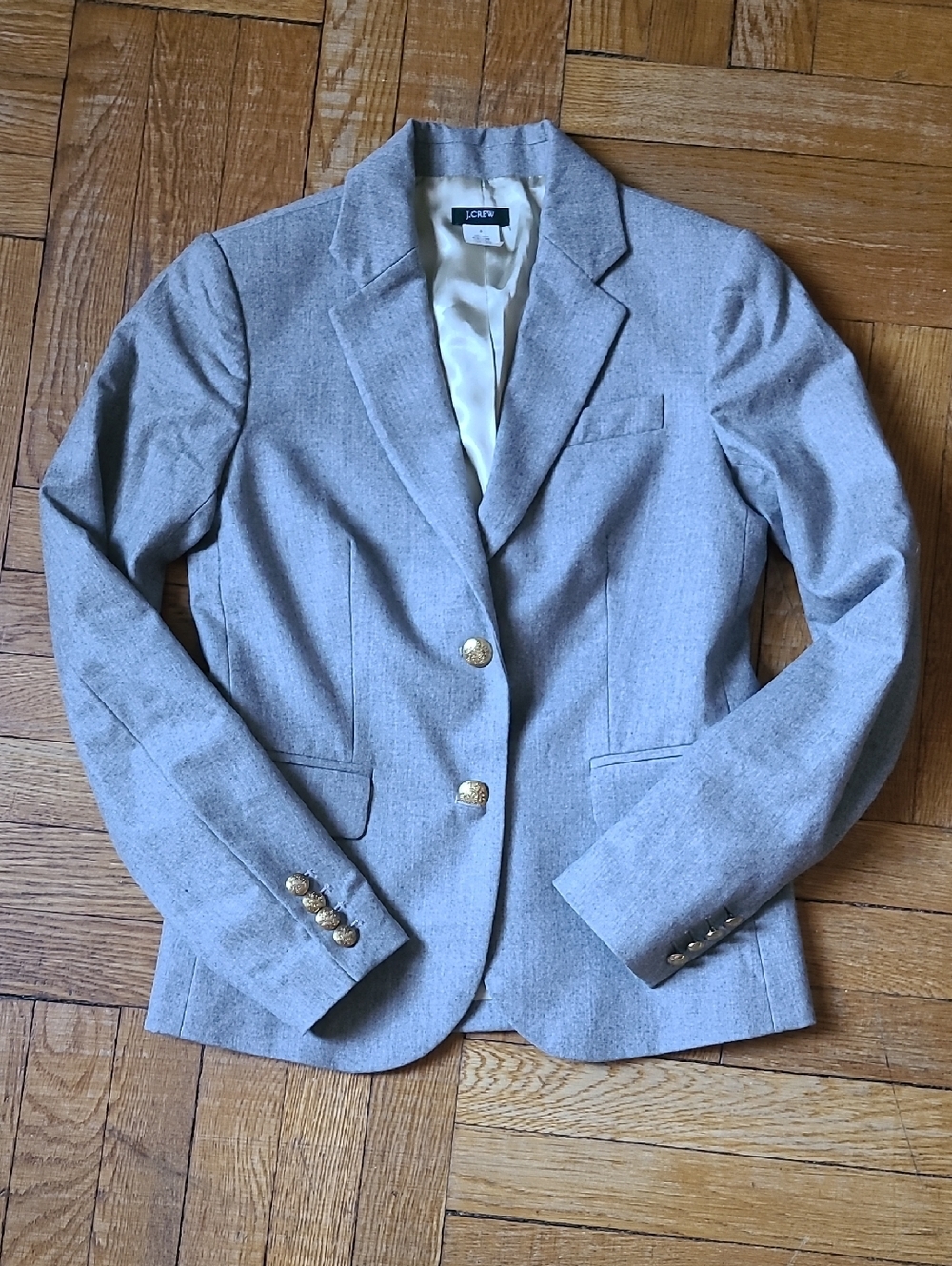 J. Crew Women's Schoolboy Blazer Style #18271 100% Wool Sz 0 - Picture 2 of 11